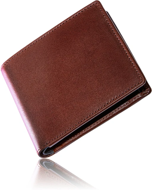 ALPHAHIDE Portafogli in vera pelle da uomo con blocco RFID, portafoglio con tasca frontale, portafoglio sottile bifold per uomo, portafoglio bifold, portafogli minimalisti, vendita liquidazione