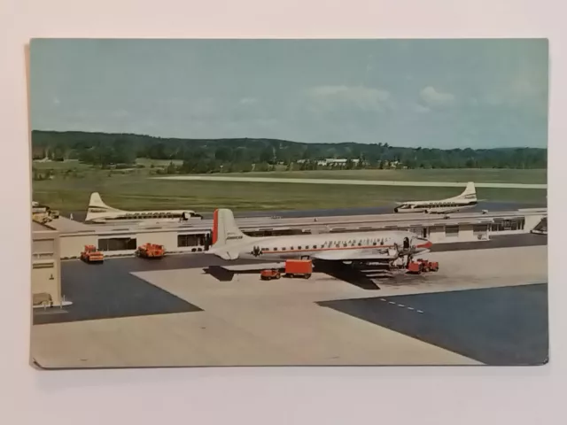 Albany Airport Aerial View Jets Postcard Standard Unposted