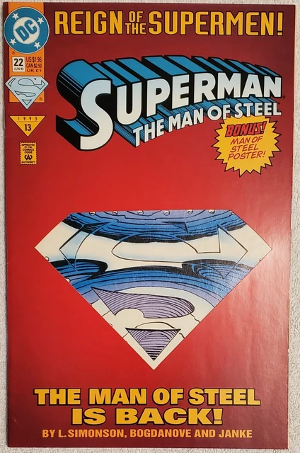 SUPERMAN: THE MAN OF STEEL #22 (1993, DC Comics, Collector's Edition)