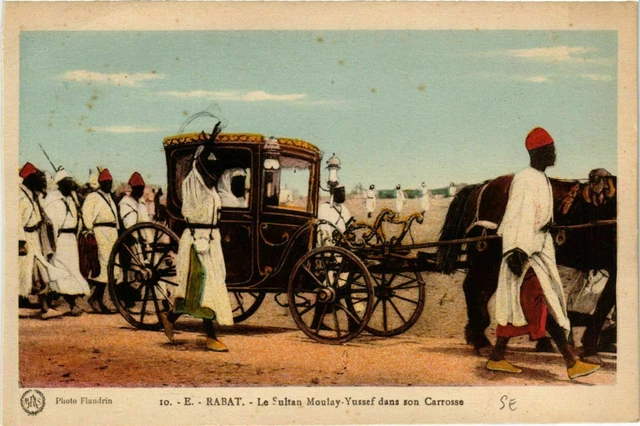 CPA AK RABAT Le Sultan Moulay Yussef dans son Carrosse MAROC (824778)