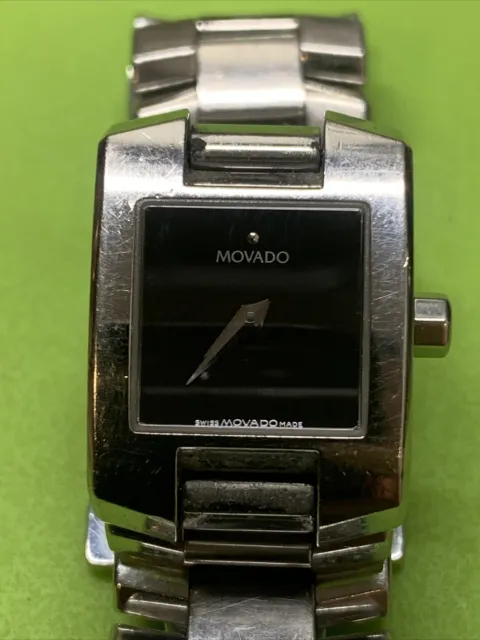 MOVADO ELIRO 84-A1-1431 Swiss Quartz Black Dial Watch