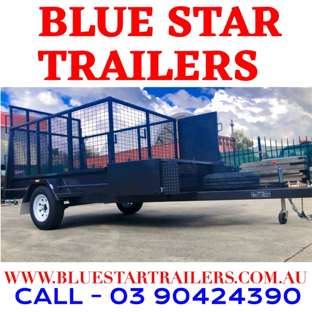8x5 LAWN MOWER/ GARDEN TRAILER WITH FULL RAMP AND OPEN MOWER BOX AUSTRALIAN MADE