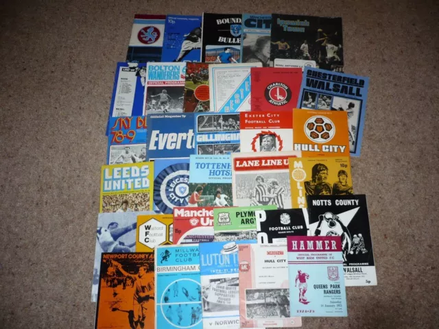 32 Football Programmes from the 1970s