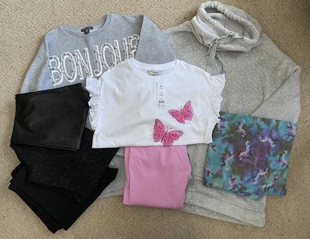 8 Item Bundle Girls Clothes Aged 13-14 Years - TU, Primark, George, F&F, Unicorn