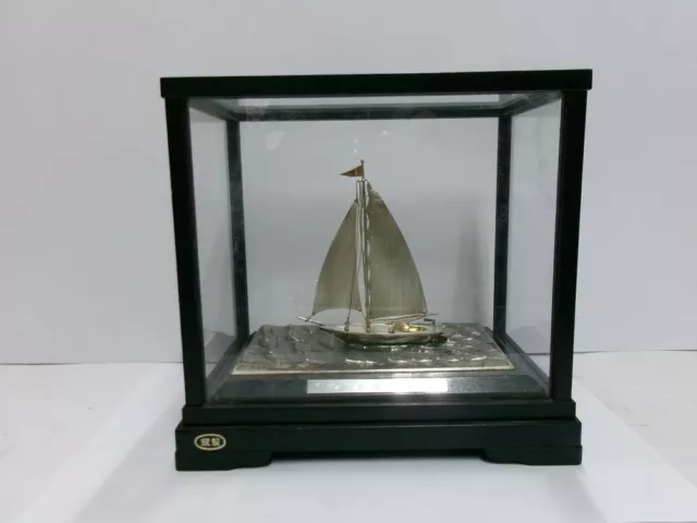 The sailboat of Sterling Silver of Japan. #40g/ 1.41oz. Japanese antique