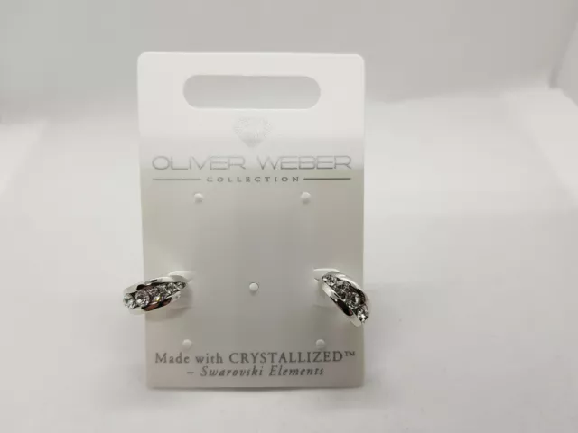 OLIVER WEBER Ohrstecker mit weißen Steinen