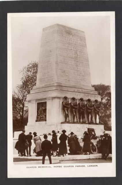 Postcard Central London military Guards Memorial at Horse Guards Parade RP