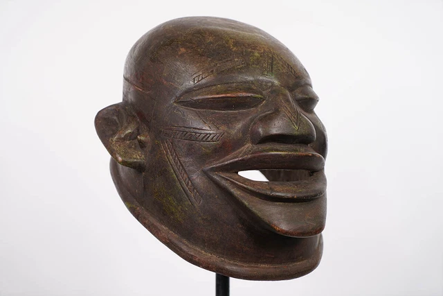 Makonde Style Helmet Mask 9.5" - Tanzania - African Art