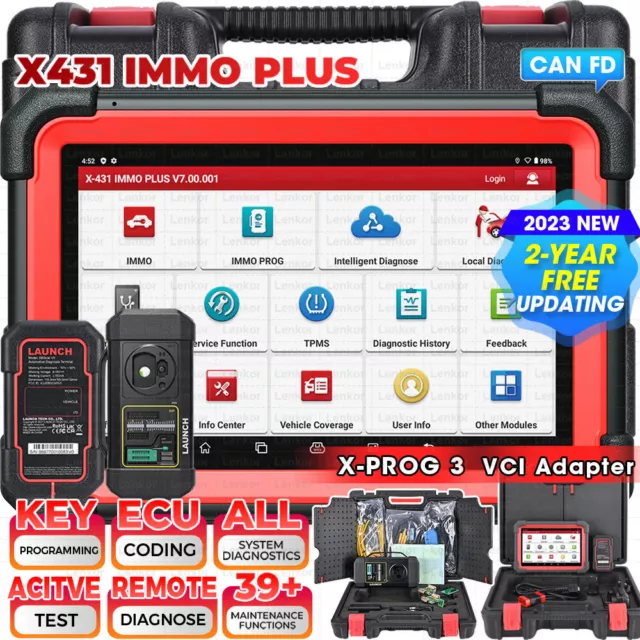 Launch X431 IMMO PLUS X-Prog3 Key Programmier OBD2 Diagnosegerät ECU Key Coding