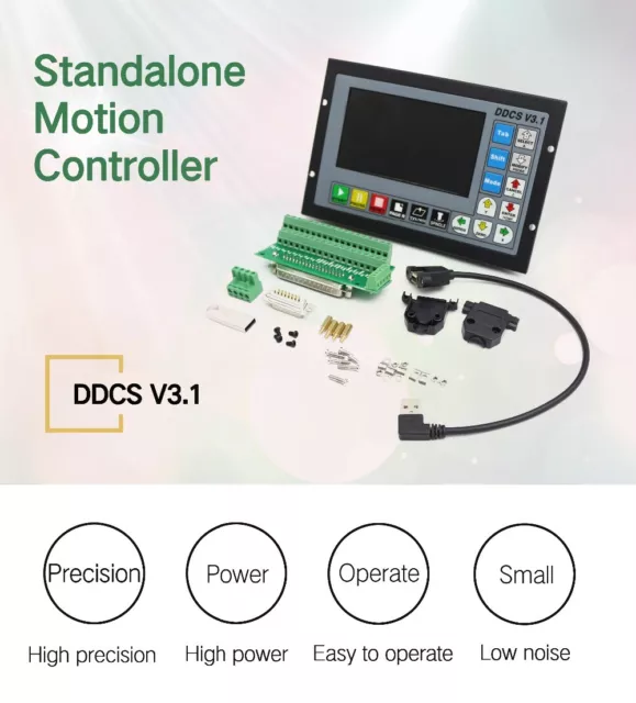 DE 4 Axis DDCS V3.1 Standalone Motion Offline CNC Controller 5 inches TFT Screen