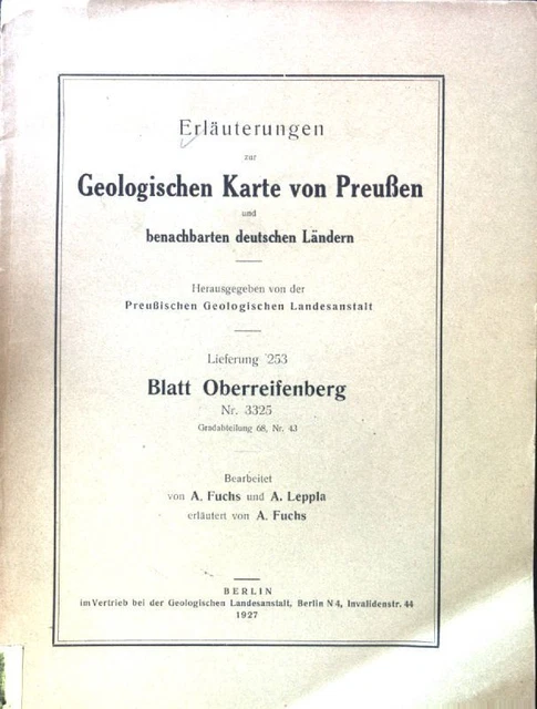 Erläuterungen zur Geologischen Karte von Preußen und benachbarten deutsc 2101505