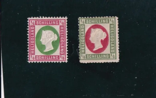 Germany ( States ) Heligoland MH Mi. 8+8f  Nice stamps see scan