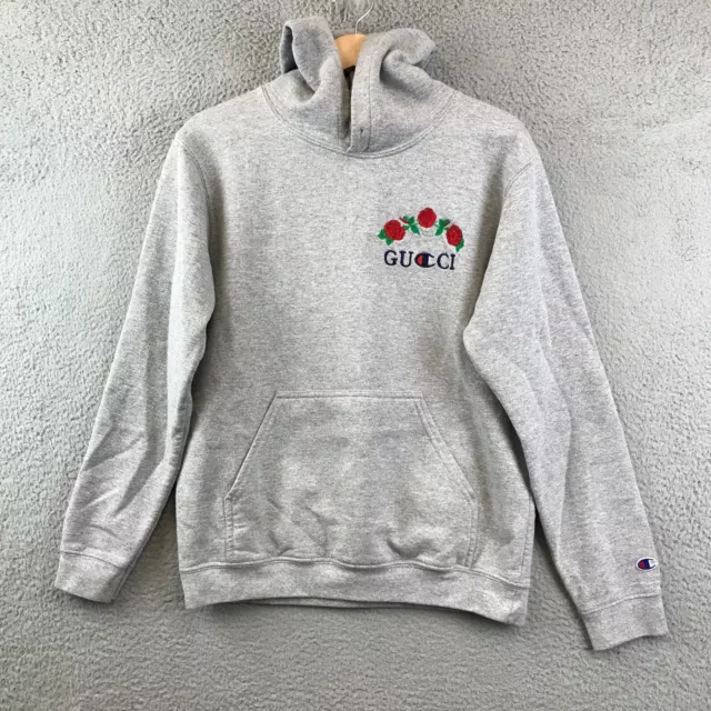 Beringstraat hotel satire Champion reverse weave gray Ana Nirui Gucci embroidered hoodie size M  doutorpc.com.br