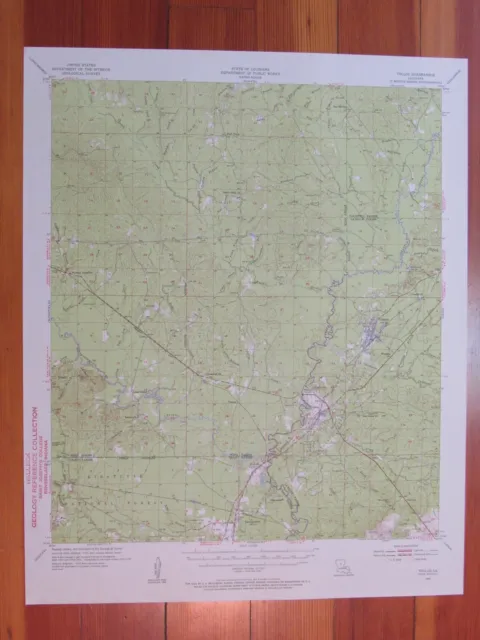 Tullos Louisiana 1955 Original Vintage USGS Topo Map