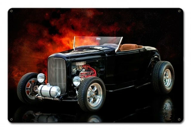 1932 FORD ROADSTER High Boy Hot Rod US Muscle Car Retro Sign ...