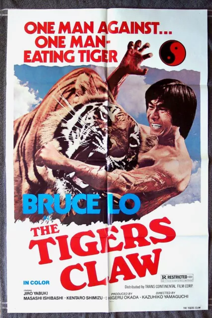 The Tigers Claw 1sh movie poster SONNY CHIBA Martial Arts JIRO CHIBA Karate 1977