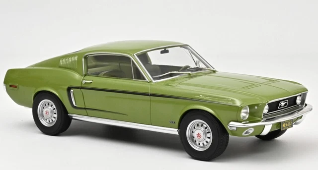 Modèle Réduit Norev Ford Mustang GT Fastback 1968 Bleu - Échelle 1:43, Série Jet Car
