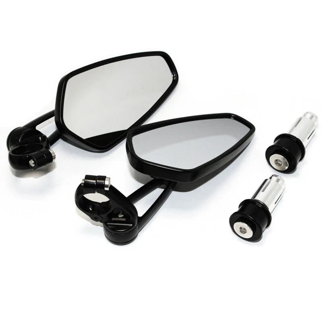 1 Set Replacement Bar End Mirrors CNC Motorcycle Bar End Black Accessory Parts