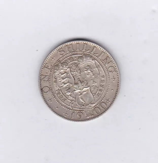 1900 Victorian Old Head Silver Shilling Coin In Good Very Fine Condition