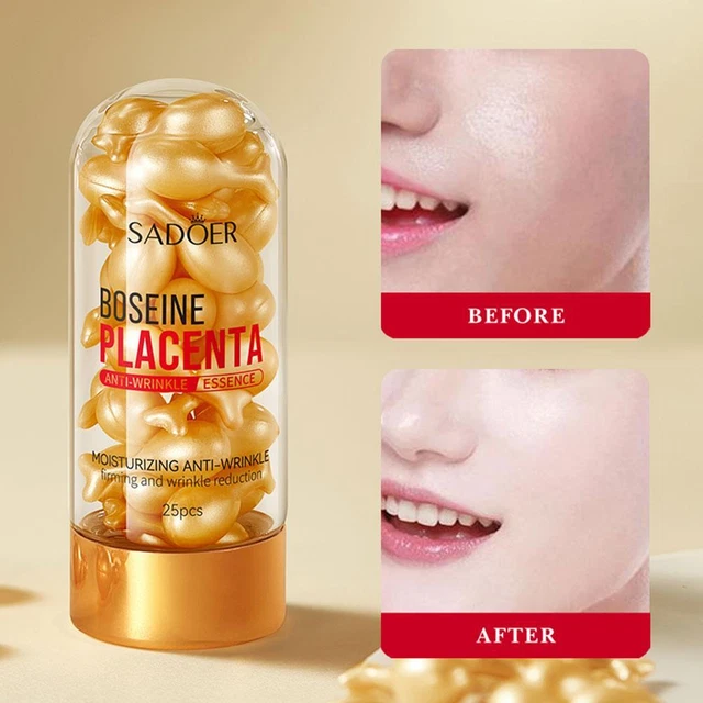 HYALURONIC ACID FACE Serum Capsules Placenta anti Wrinkle New