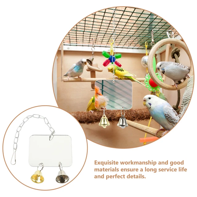 2x Ornament tragbar nützlich Vogelspielzeug Pro Vögel spielen dekorieren 3