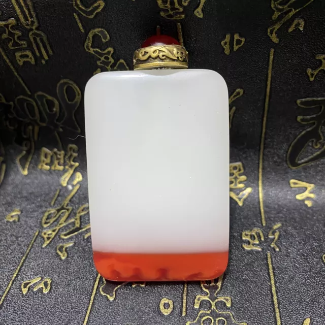 Old Chinese Natural Hetian Jade Hand-carved Exquisite  Pendants , Snuff Bottle