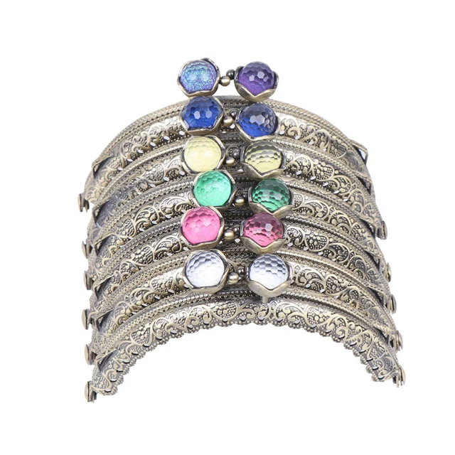 6 Pcs Geldbörse Rahmen Rahmengriff Aus Metall Clutch-Tasche Geldbeutel