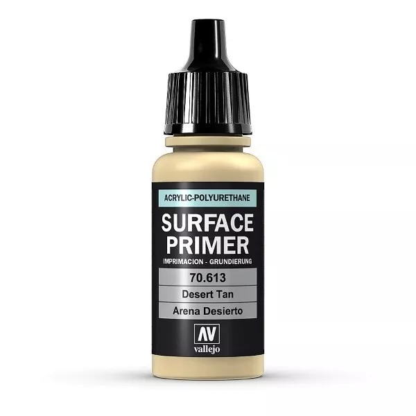 (232,40€/L) Vallejo Surface Primer Desert Tan Base 70613, 17ml Flasche