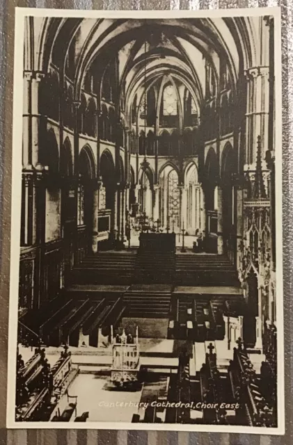 The Choir East, Canterbury Cathedral Vintage Postcard