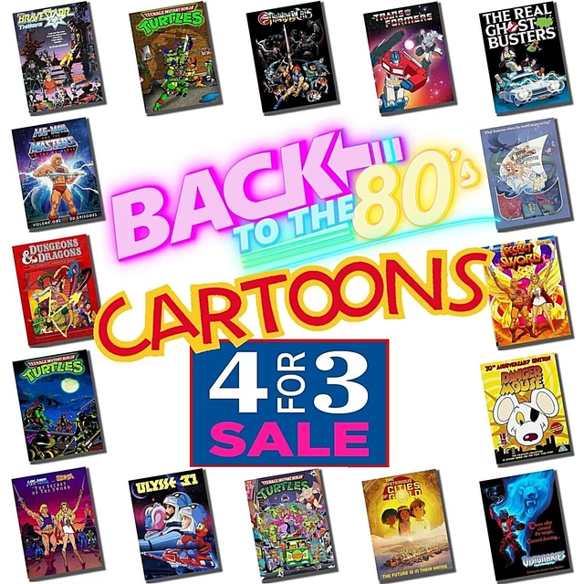 EIGHTIES RETRO CARTOONS 80s Classic Cartoons METAL POSTERS prints wall