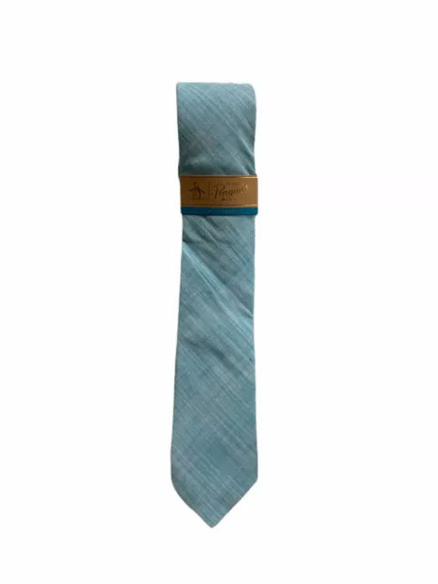 Original Penguin Belmont Solid Skinny Tie, Blue, One Size