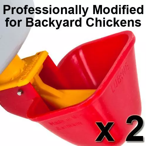 2 x Lubing Poultry / Chicken Drinker / Waterer Cup 4007 - Feeders Available