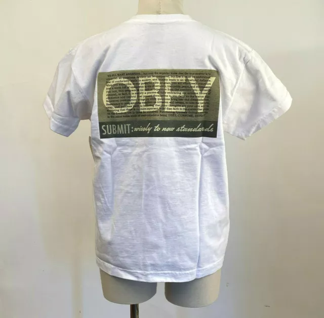 Obey Women's Box T-Shirt Conformity Standard White Size S NWT Shepard Fairey