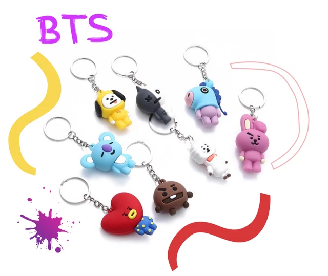 BTS KEYCHAIN TATA COOKY KOYA RJ SHOOKY MANG CHIMMY VAN keyring EUR 6