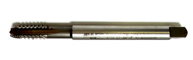 Emuge 1/16-27 Nptf Interrupted Thread Pipe Tap, Oal3-1/2"