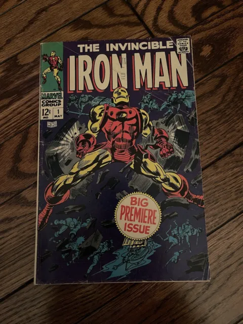 The Invincible Iron Man #1 Big Premier Issue Marvel Comics Silver Age 1968 VG