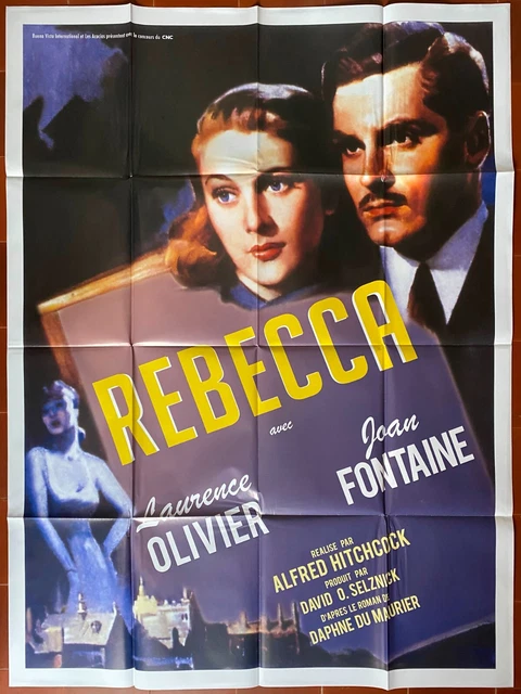 Poster Rebecca Laurence Olivier Alfred Hitchcock Joan Fontaine 120x160cm