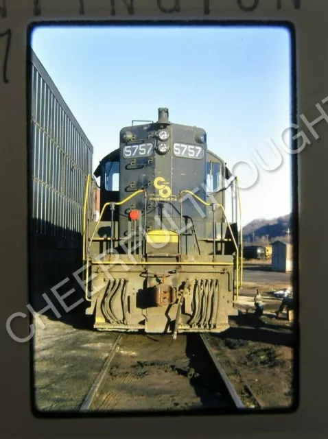 Original '73 Kodachrome Slide C&O Chesapeake Ohio 5757 GP7 Nose Huntington 17C35
