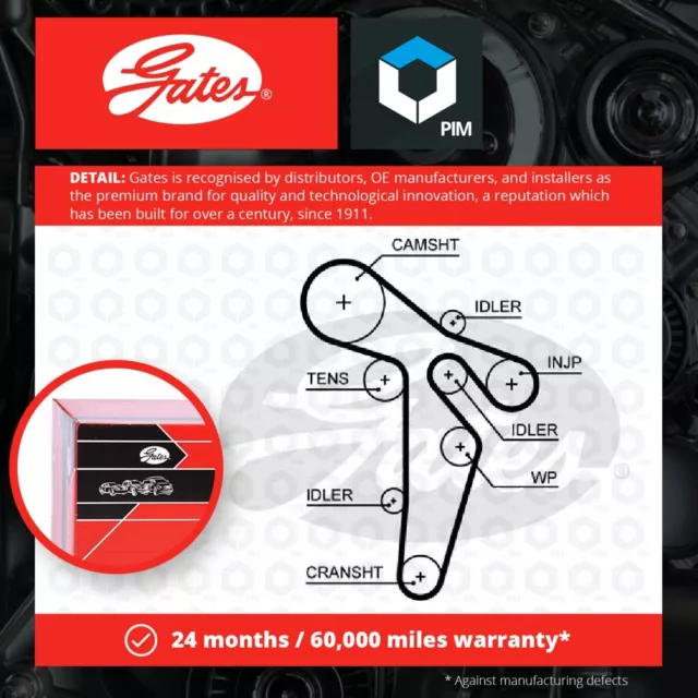 Timing Belt fits AUDI A3 1.6D 2.0D 03 to 13 Gates 03L109119G 03L109119C Quality