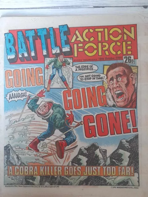 BATTLE ACTION FORCE Comic 18 October  1986 - CHARLEY'S WAR etc. FREE P+P