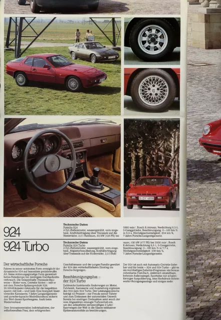 Porsche 911 SC 924 Turbo 928 S Prospekt 1982 D brochure prospectus catalogue 3