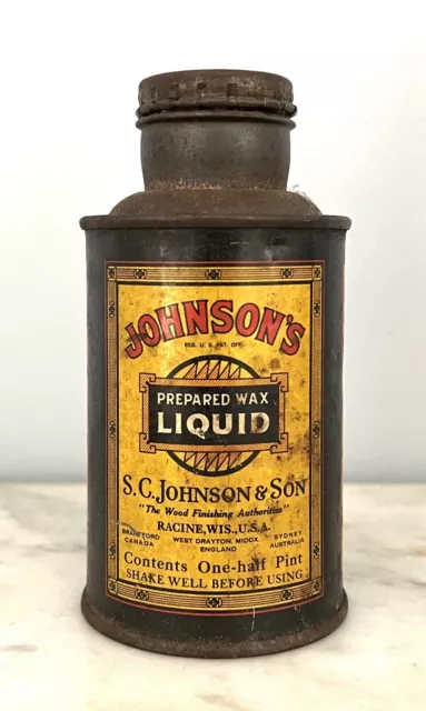 Johnson's Jubilee Kitchen Wax 1952 Advertising Bottle w Paper Label