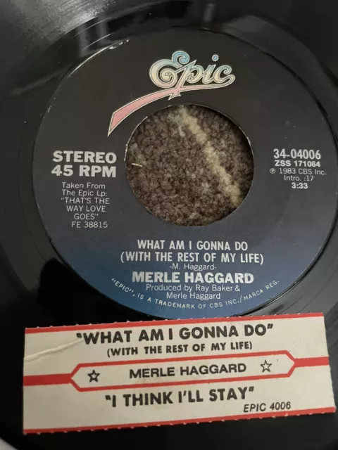 MERLE HAGGARD 45 Lot Of 4 - Jukebox Tags $6.00 - PicClick