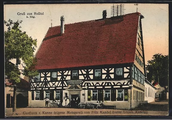Ansichtskarte Roßtal b. Nbg., Gasthaus zur Kanne von Fritz Kandel