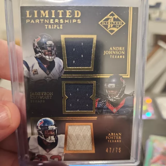 2014 Triple Patch Andre Johnson/Jadeveon Clowney/Arian Foster/75