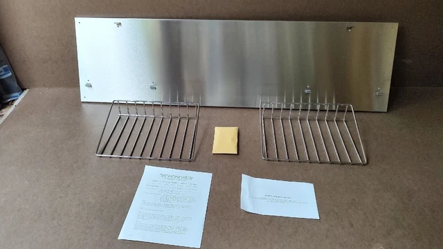 810428 Wolf Stainless Steel Backsplash With Racks For 48" Hood