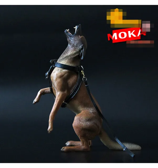 Belgian Malinois Statue Standing Roar Dog Model 1/6 Scale Resin GK Accessories