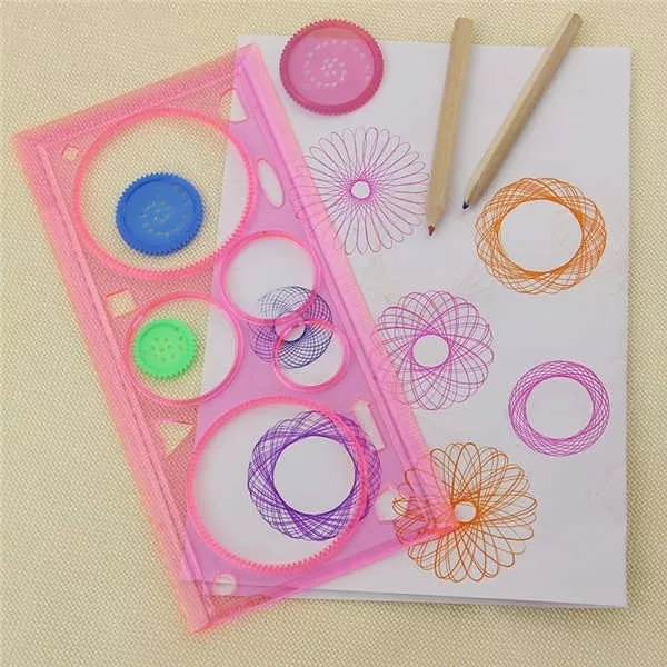 Spirograph geometrische Lineal Zeichnen Werkzeug Schreibwaren zum Zeich ZF