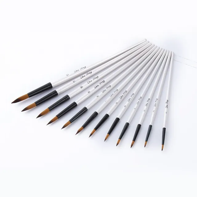 Artist's Delight Set di pennelli 12 pezzi manico in legno per acrilico e tempera