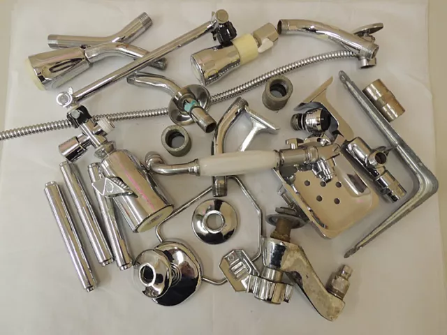 Vtg Metal Chrome Plumbing Pieces For Assemblage Art & Craft Huge 11 lb Lot (#2)